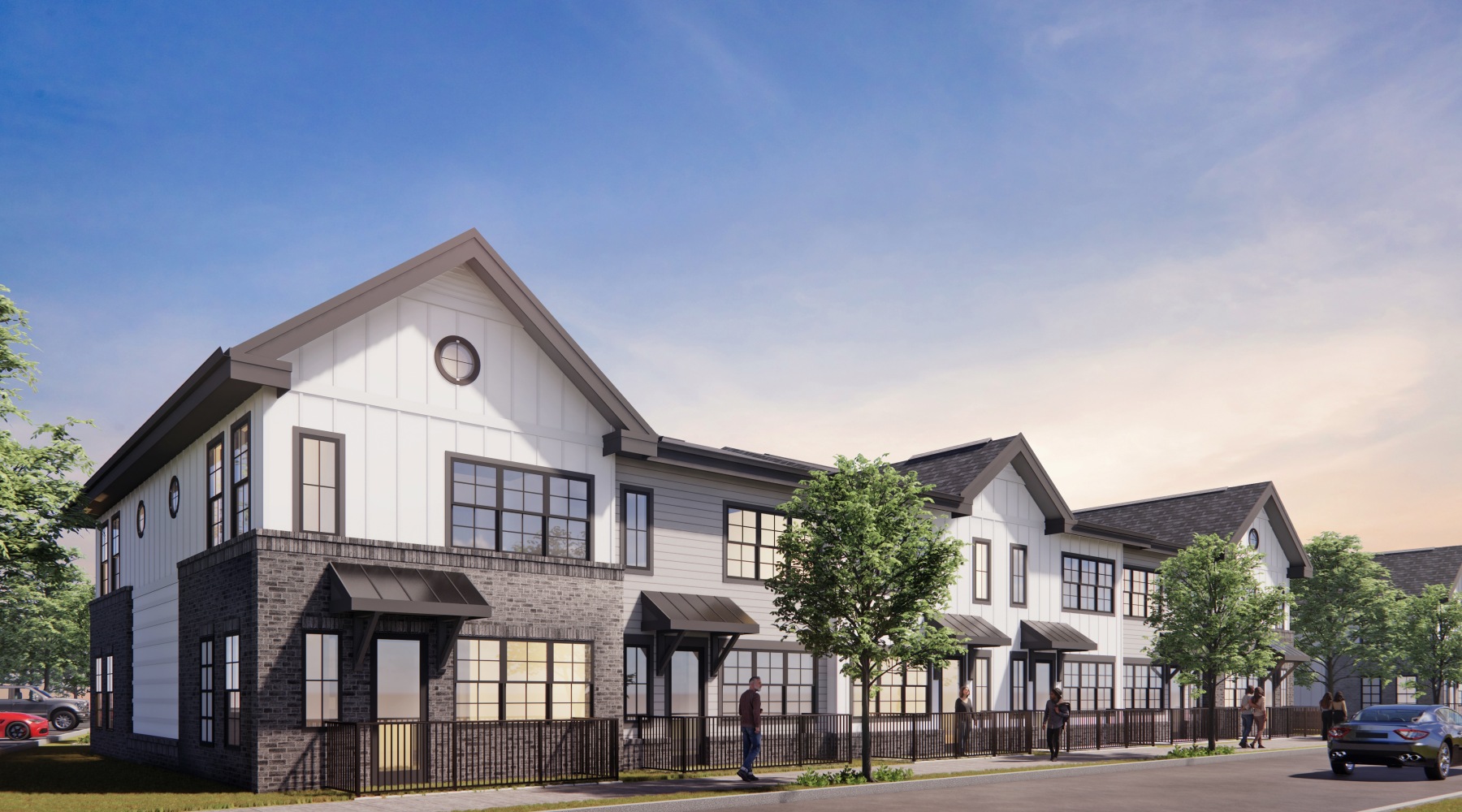 exterior of building showing the property's lush landscaping