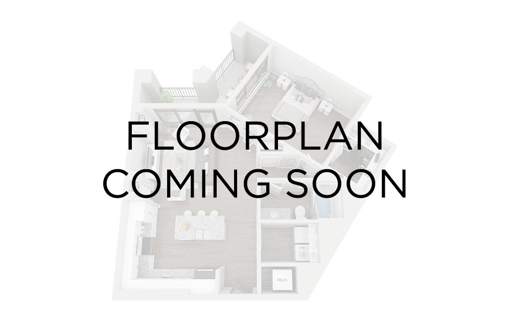 The Pullman - B2 - 2 bedroom floorplan layout with 2 bathrooms and 1074 - 1106 square feet
